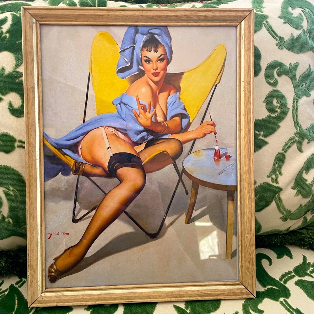 COPY - Vintage Gil Elvgren Pin Up Framed Print